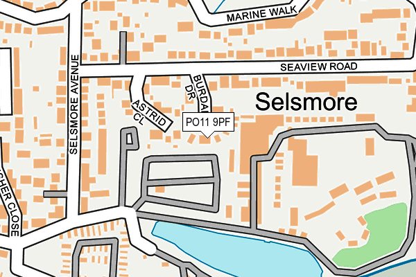 PO11 9PF map - OS OpenMap – Local (Ordnance Survey)