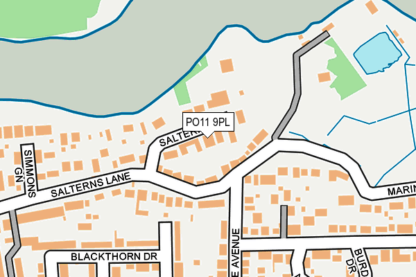 PO11 9PL map - OS OpenMap – Local (Ordnance Survey)