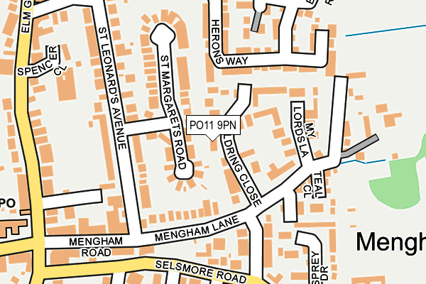 PO11 9PN map - OS OpenMap – Local (Ordnance Survey)