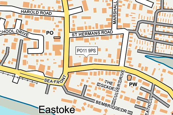 PO11 9PS map - OS OpenMap – Local (Ordnance Survey)