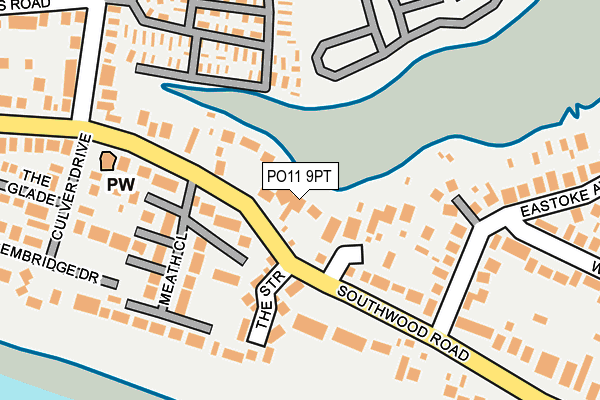 PO11 9PT map - OS OpenMap – Local (Ordnance Survey)