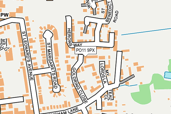 PO11 9PX map - OS OpenMap – Local (Ordnance Survey)