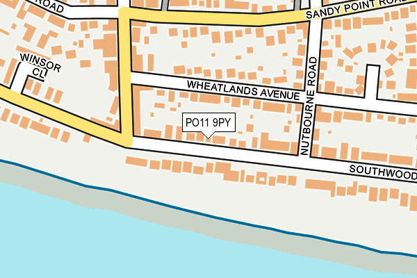 PO11 9PY map - OS OpenMap – Local (Ordnance Survey)