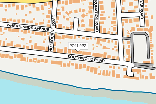 PO11 9PZ map - OS OpenMap – Local (Ordnance Survey)