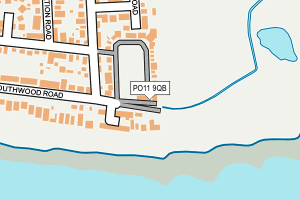 PO11 9QB map - OS OpenMap – Local (Ordnance Survey)