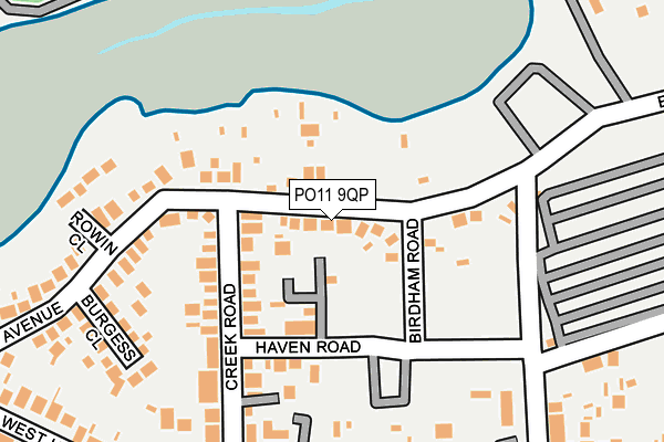 PO11 9QP map - OS OpenMap – Local (Ordnance Survey)