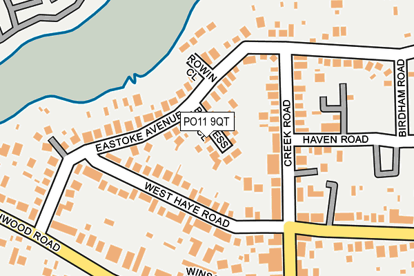 PO11 9QT map - OS OpenMap – Local (Ordnance Survey)