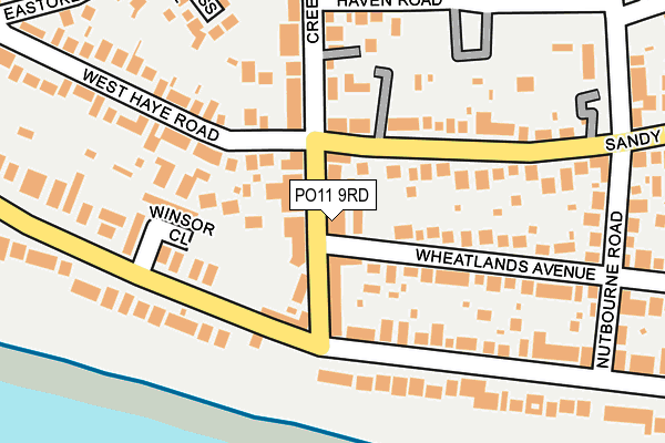 PO11 9RD map - OS OpenMap – Local (Ordnance Survey)