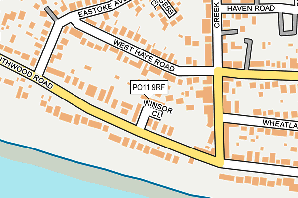 PO11 9RF map - OS OpenMap – Local (Ordnance Survey)
