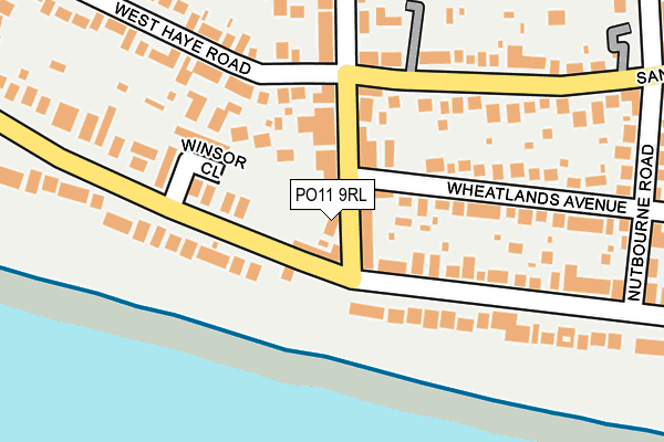 PO11 9RL map - OS OpenMap – Local (Ordnance Survey)