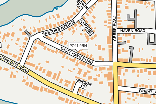 PO11 9RN map - OS OpenMap – Local (Ordnance Survey)