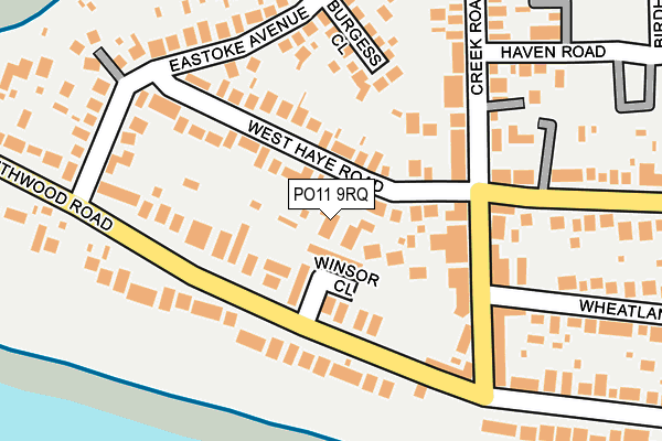 PO11 9RQ map - OS OpenMap – Local (Ordnance Survey)