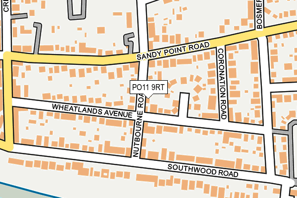 PO11 9RT map - OS OpenMap – Local (Ordnance Survey)