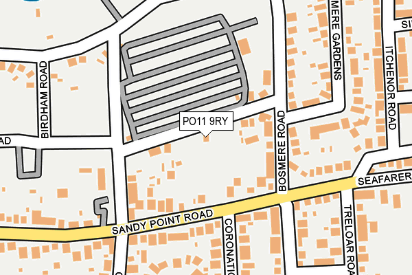 PO11 9RY map - OS OpenMap – Local (Ordnance Survey)