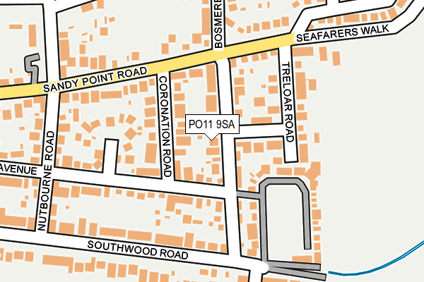 PO11 9SA map - OS OpenMap – Local (Ordnance Survey)