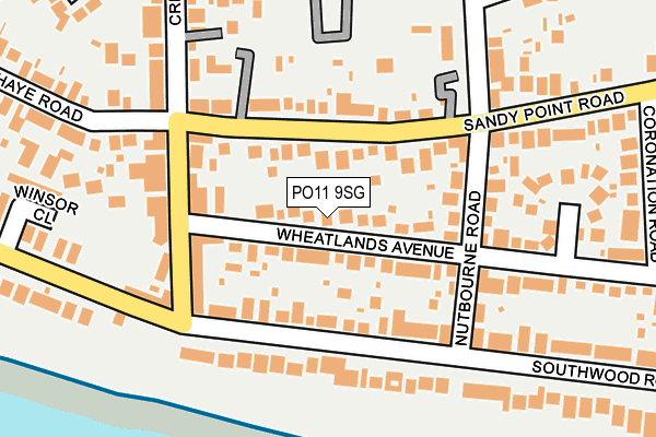 PO11 9SG map - OS OpenMap – Local (Ordnance Survey)