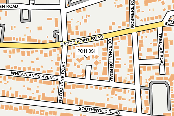 PO11 9SH map - OS OpenMap – Local (Ordnance Survey)