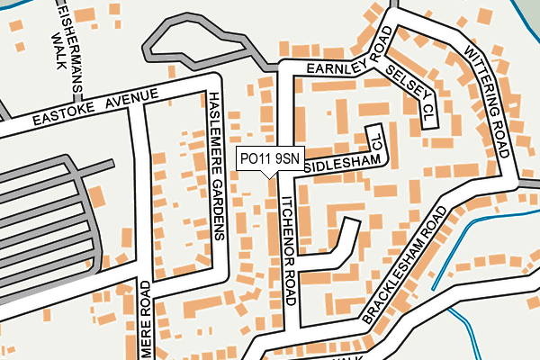 PO11 9SN map - OS OpenMap – Local (Ordnance Survey)