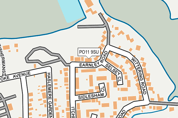 PO11 9SU map - OS OpenMap – Local (Ordnance Survey)