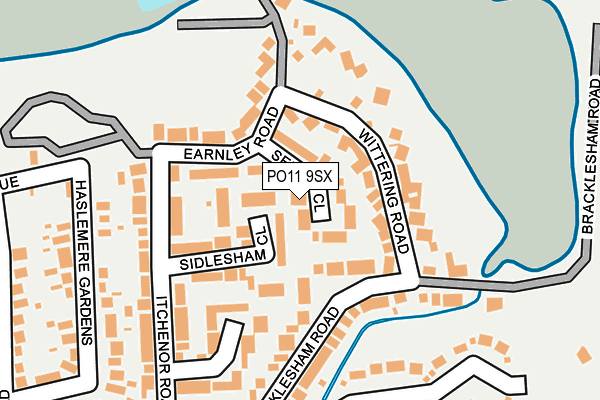 PO11 9SX map - OS OpenMap – Local (Ordnance Survey)