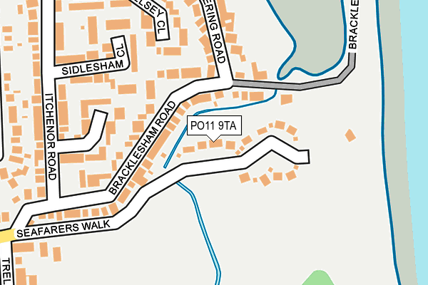 PO11 9TA map - OS OpenMap – Local (Ordnance Survey)