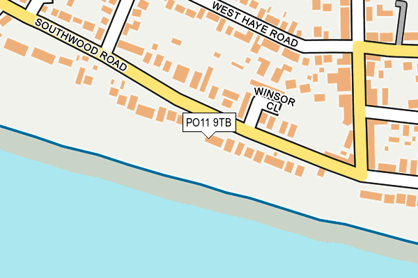 PO11 9TB map - OS OpenMap – Local (Ordnance Survey)