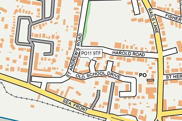 PO11 9TF map - OS OpenMap – Local (Ordnance Survey)