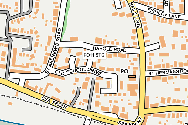 PO11 9TG map - OS OpenMap – Local (Ordnance Survey)