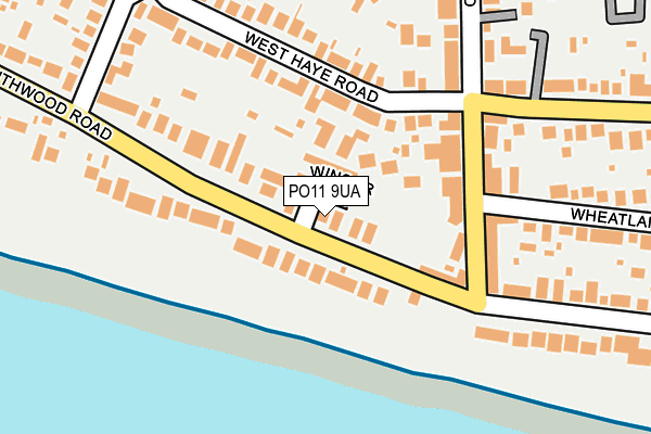 PO11 9UA map - OS OpenMap – Local (Ordnance Survey)