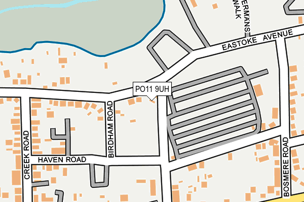 PO11 9UH map - OS OpenMap – Local (Ordnance Survey)