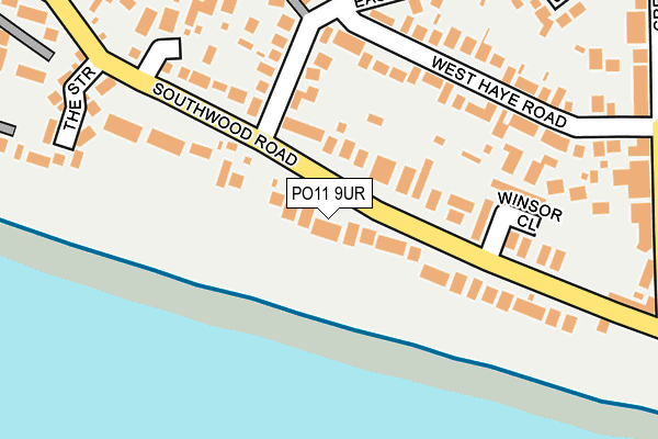 PO11 9UR map - OS OpenMap – Local (Ordnance Survey)