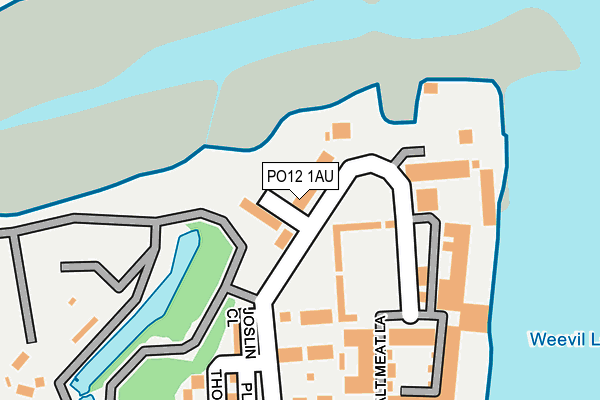 PO12 1AU map - OS OpenMap – Local (Ordnance Survey)