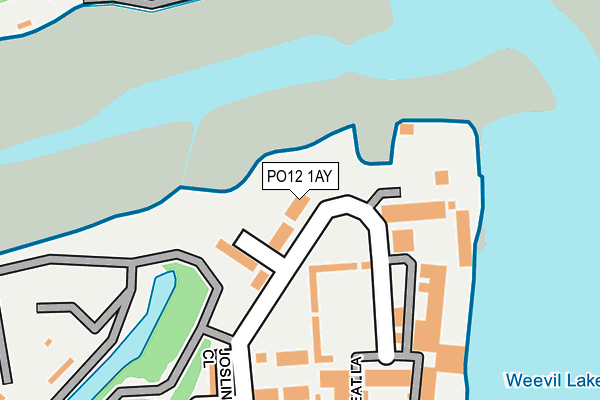 PO12 1AY map - OS OpenMap – Local (Ordnance Survey)