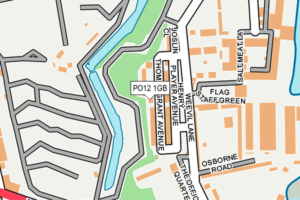 PO12 1GB map - OS OpenMap – Local (Ordnance Survey)