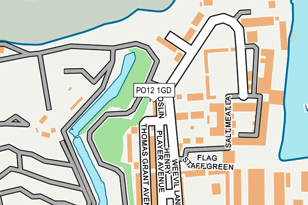 PO12 1GD map - OS OpenMap – Local (Ordnance Survey)