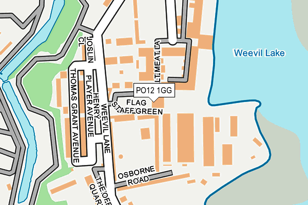 PO12 1GG map - OS OpenMap – Local (Ordnance Survey)