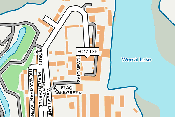 PO12 1GH map - OS OpenMap – Local (Ordnance Survey)