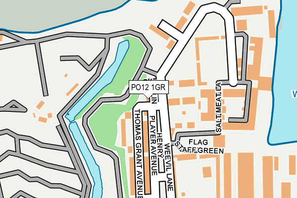 PO12 1GR map - OS OpenMap – Local (Ordnance Survey)
