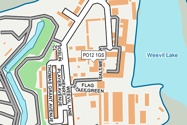 PO12 1GS map - OS OpenMap – Local (Ordnance Survey)