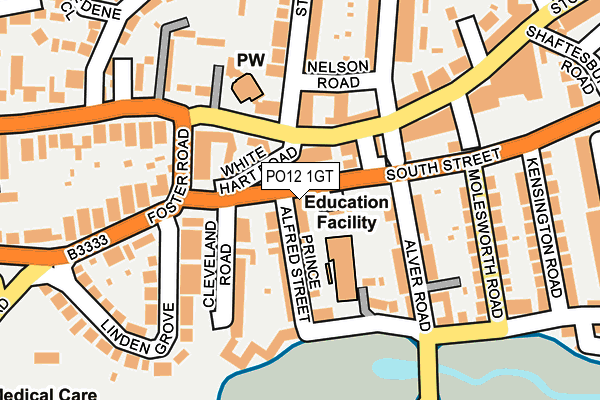 PO12 1GT map - OS OpenMap – Local (Ordnance Survey)