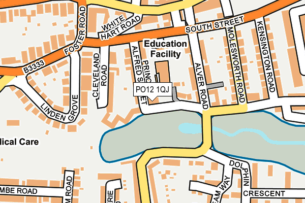 PO12 1QJ map - OS OpenMap – Local (Ordnance Survey)