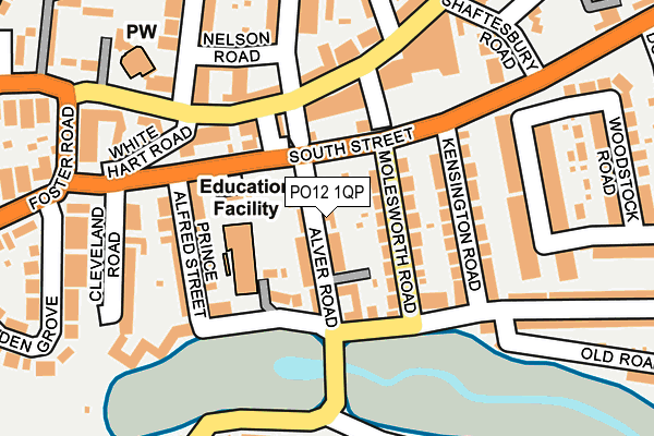 PO12 1QP map - OS OpenMap – Local (Ordnance Survey)