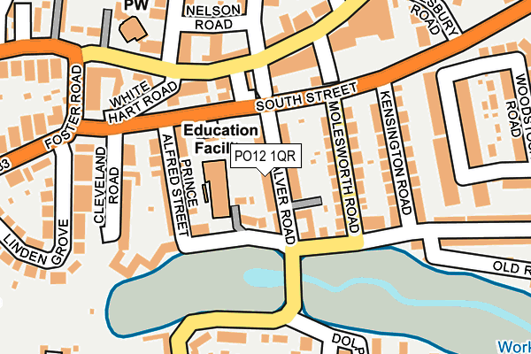 PO12 1QR map - OS OpenMap – Local (Ordnance Survey)