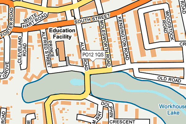 PO12 1QS map - OS OpenMap – Local (Ordnance Survey)