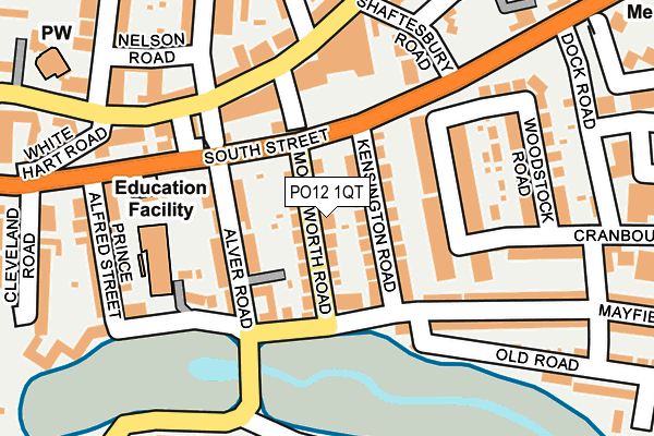 PO12 1QT map - OS OpenMap – Local (Ordnance Survey)