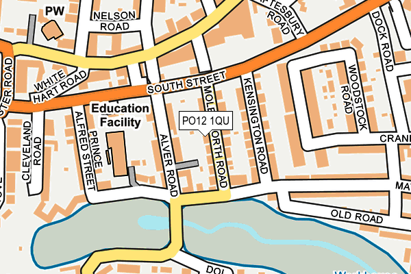 PO12 1QU map - OS OpenMap – Local (Ordnance Survey)