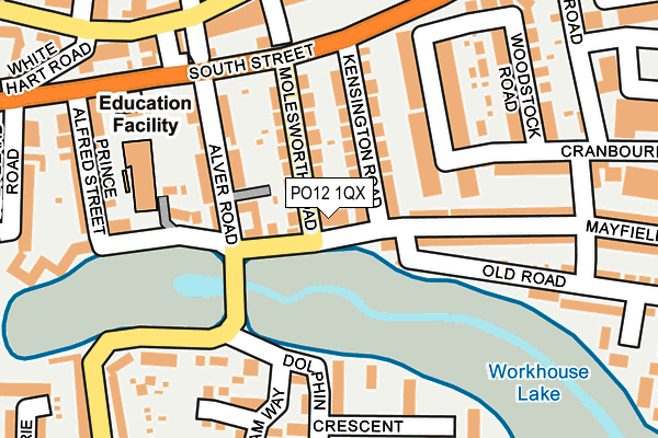 PO12 1QX map - OS OpenMap – Local (Ordnance Survey)