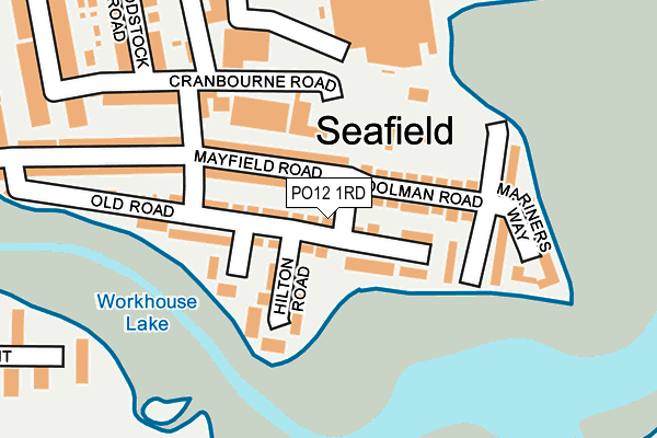 PO12 1RD map - OS OpenMap – Local (Ordnance Survey)