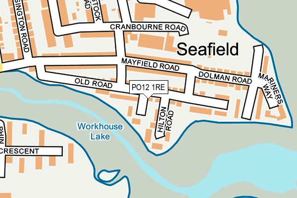 PO12 1RE map - OS OpenMap – Local (Ordnance Survey)