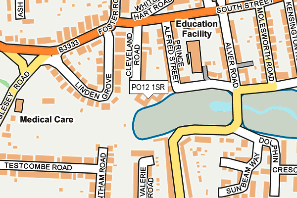 PO12 1SR map - OS OpenMap – Local (Ordnance Survey)